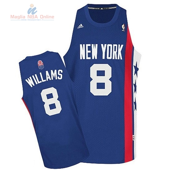 Acquista Maillo ABA Brooklyn Nets #8 Willams Blu