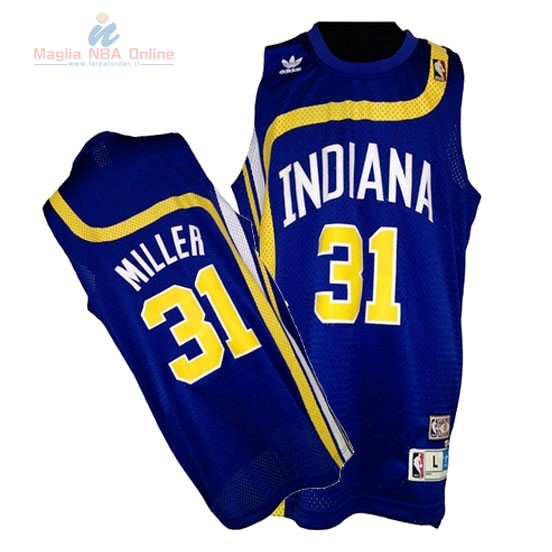 Acquista Maillo ABA Indiana Pacers #31 Miller Blu