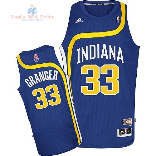 Acquista Maillo ABA Indiana Pacers #33 Granger Blu