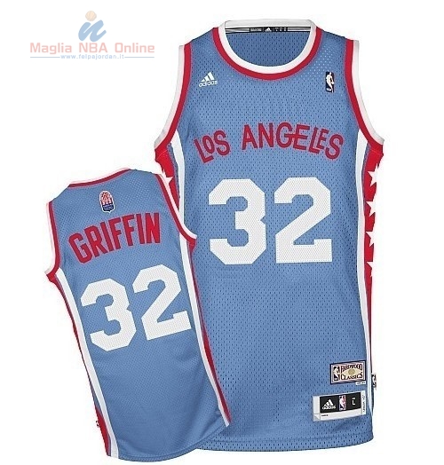 Acquista Maillo ABA Los Angeles Clippers #32 Griffin Grigio