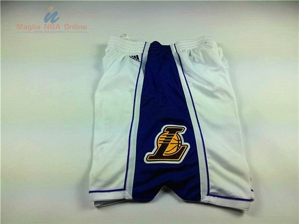 Acquista Pantaloni Basket 2015 Natale Los Angeles Lakers Bianco