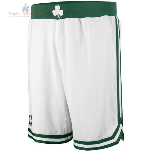Acquista Pantaloni Basket Boston Celtics Bianco