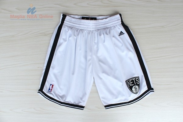 Acquista Pantaloni Basket Brooklyn Nets Bianco