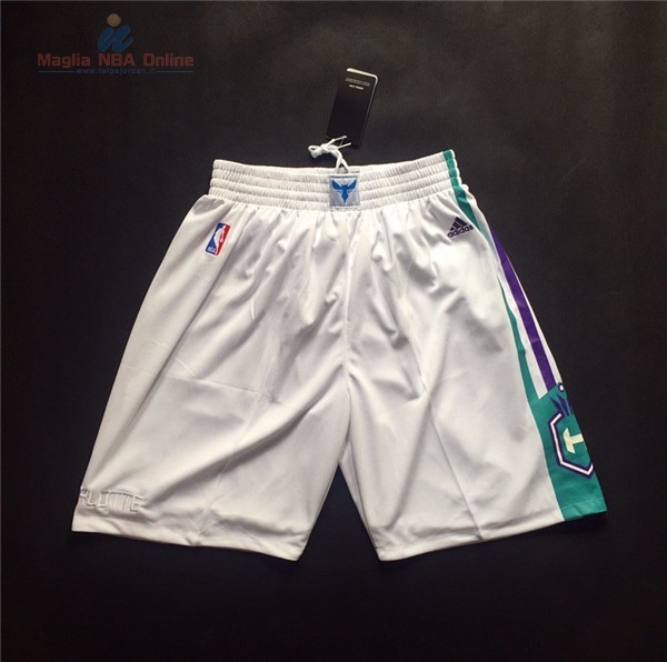 Acquista Pantaloni Basket Charlotte Hornets Bianco