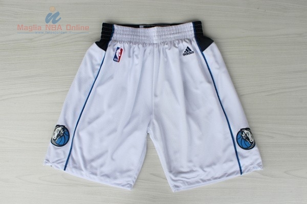 Acquista Pantaloni Basket Dallas Mavericks Bianco