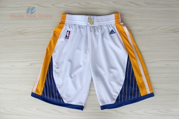 Acquista Pantaloni Basket Golden State Warriors Bianco