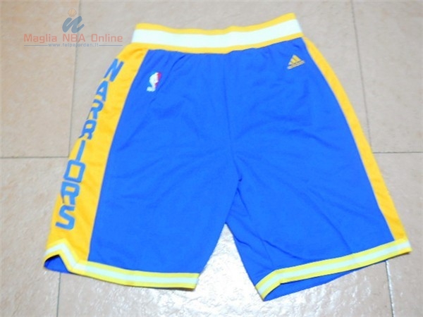 Acquista Pantaloni Basket Golden State Warriors Retro Blu