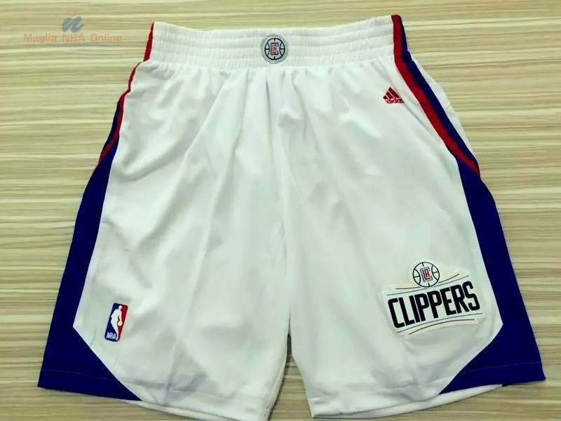 Acquista Pantaloni Basket Los Angeles Clippers Bianco