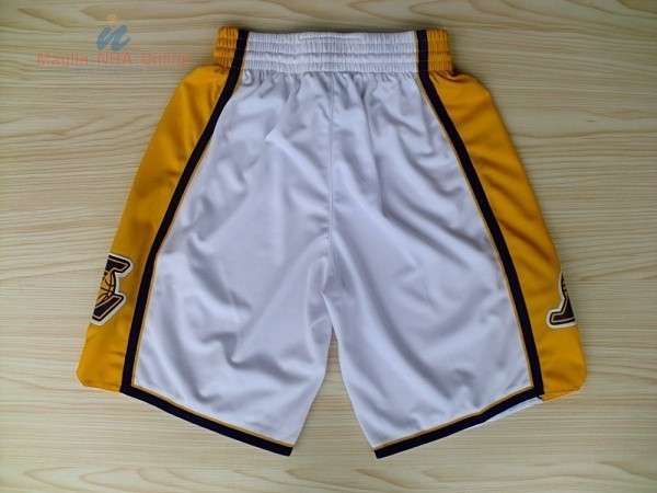 Acquista Pantaloni Basket Los Angeles Lakers Bianco 2018