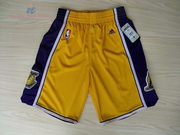 Acquista Pantaloni Basket Los Angeles Lakers Giallo 2018