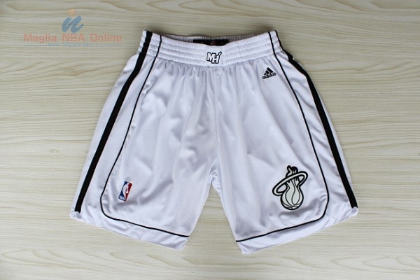 Acquista Pantaloni Basket Miami Heat Bianco