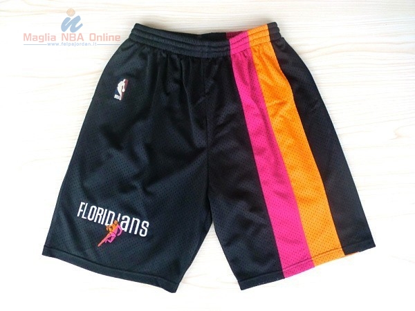 Acquista Pantaloni Basket Miami Heat Retro Floridians Nero