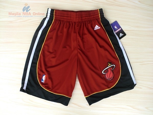 Acquista Pantaloni Basket Miami Heat Rosso Nero