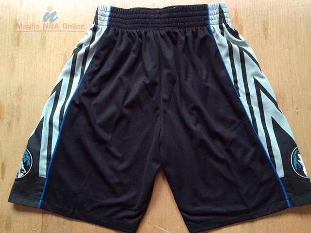 Acquista Pantaloni Basket Minnesota Timberwolves Manica Corta Nero