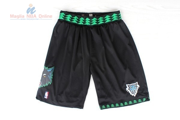 Acquista Pantaloni Basket Minnesota Timberwolves Retro Nero