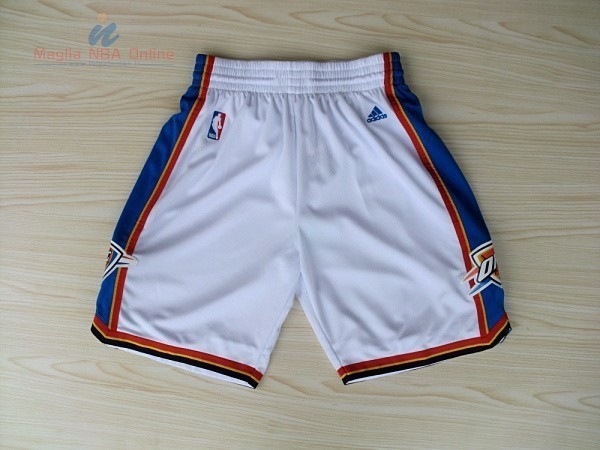 Acquista Pantaloni Basket Oklahoma City Thunder Bianco