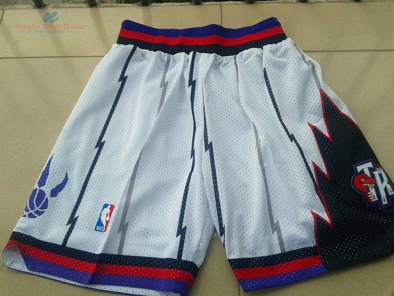 Acquista Pantaloni Basket Toronto Raptors Bianco