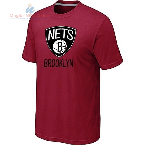 Acquista T-Shirt Brooklyn Nets Borgogna