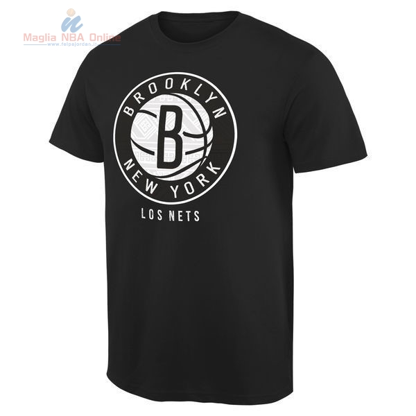 Acquista T-Shirt Brooklyn Nets Nero 001