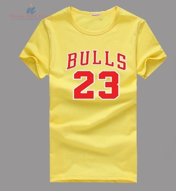 Acquista T-Shirt Chicago Bulls Jordan #23 Giallo