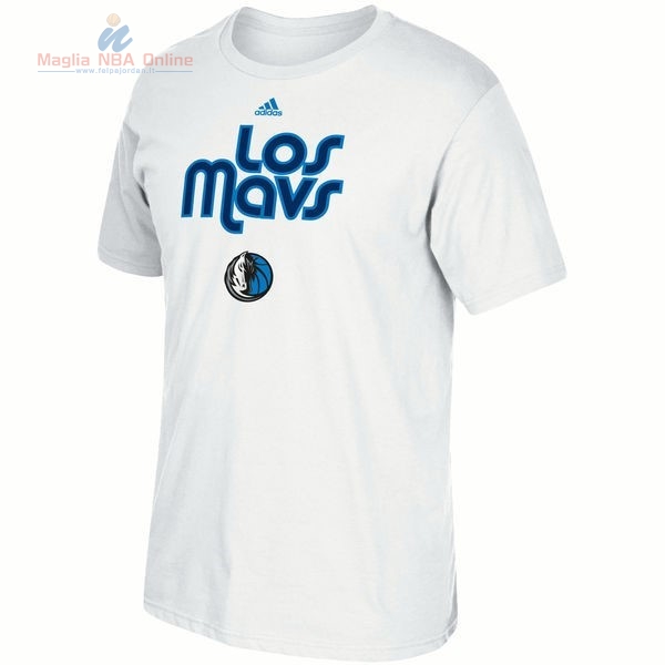 Acquista T-Shirt Dallas Mavericks Bianco
