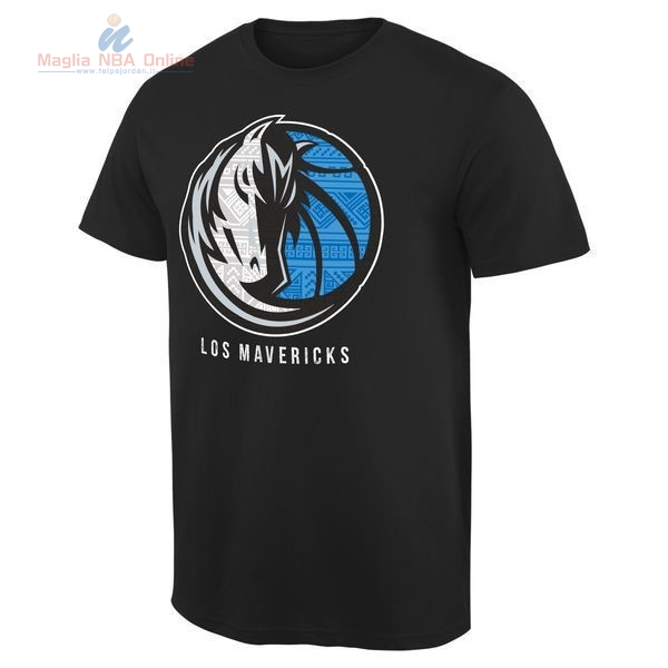 Acquista T-Shirt Dallas Mavericks Nero 001