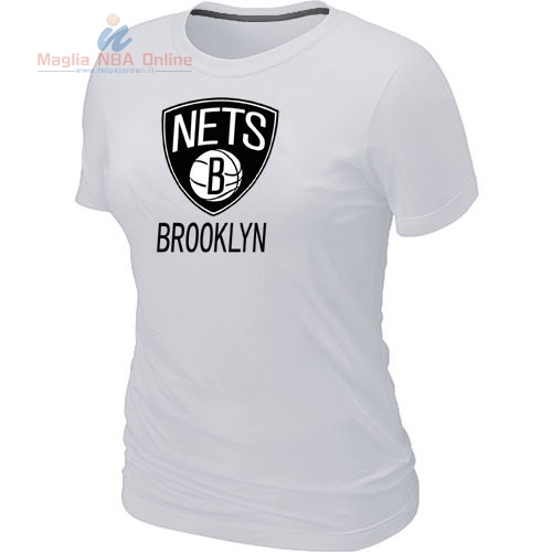 Acquista T-Shirt Donna Brooklyn Nets Bianco