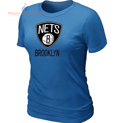 Acquista T-Shirt Donna Brooklyn Nets Blu