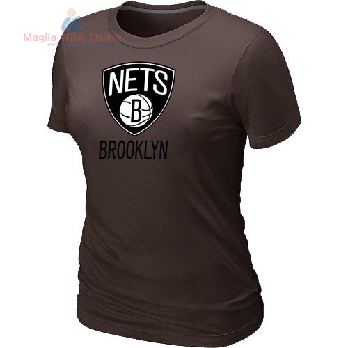 Acquista T-Shirt Donna Brooklyn Nets Marrone