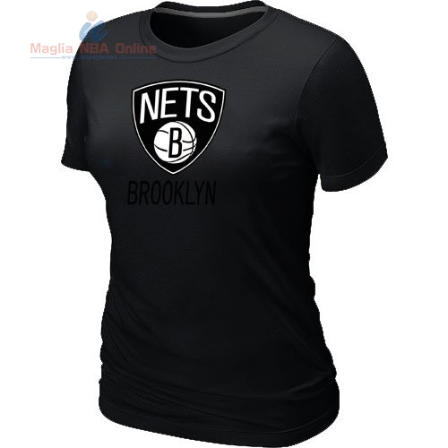 Acquista T-Shirt Donna Brooklyn Nets Nero