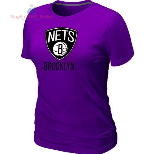 Acquista T-Shirt Donna Brooklyn Nets Porpora