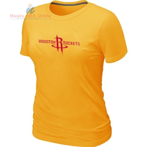 Acquista T-Shirt Donna Houston Rockets Giallo