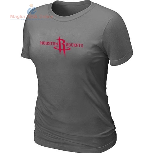 Acquista T-Shirt Donna Houston Rockets Grigio Ferro
