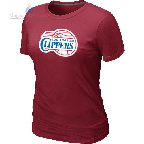 Acquista T-Shirt Donna Los Angeles Clippers Borgogna