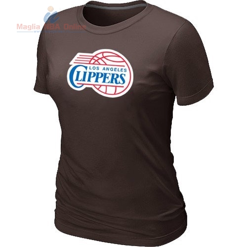 Acquista T-Shirt Donna Los Angeles Clippers Marrone