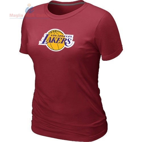 Acquista T-Shirt Donna Los Angeles Lakers Borgogna