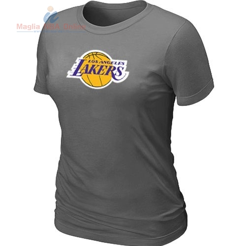 Acquista T-Shirt Donna Los Angeles Lakers Grigio Ferro