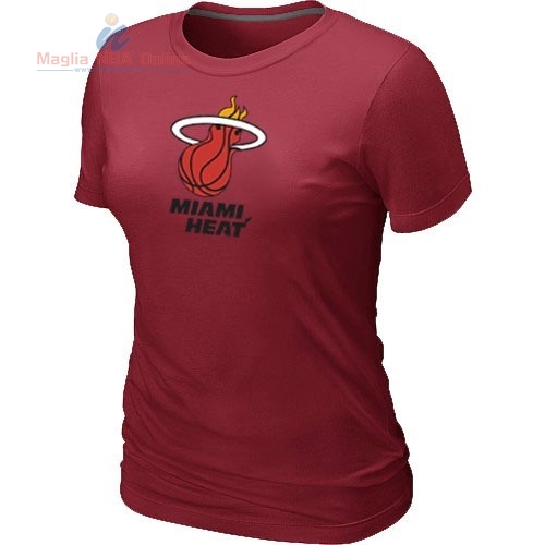 Acquista T-Shirt Donna Miami Heat Borgogna