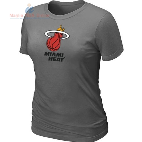 Acquista T-Shirt Donna Miami Heat Grigio Ferro