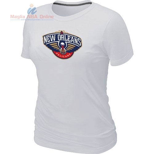 Acquista T-Shirt Donna New Orleans Pelicans Bianco