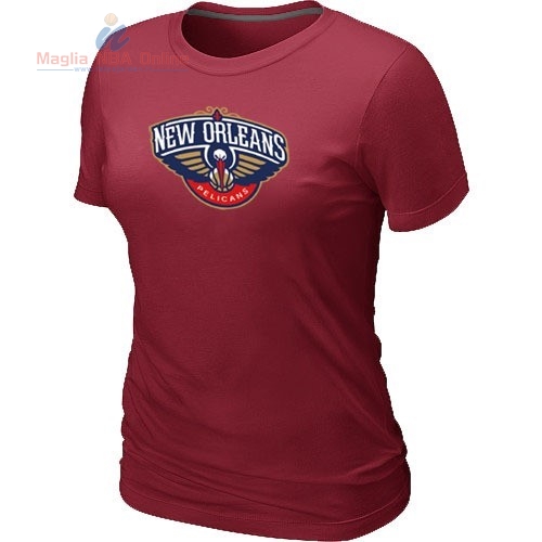 Acquista T-Shirt Donna New Orleans Pelicans Borgogna