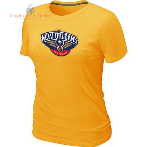 Acquista T-Shirt Donna New Orleans Pelicans Giallo