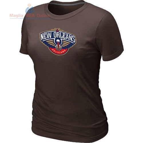 Acquista T-Shirt Donna New Orleans Pelicans Marrone
