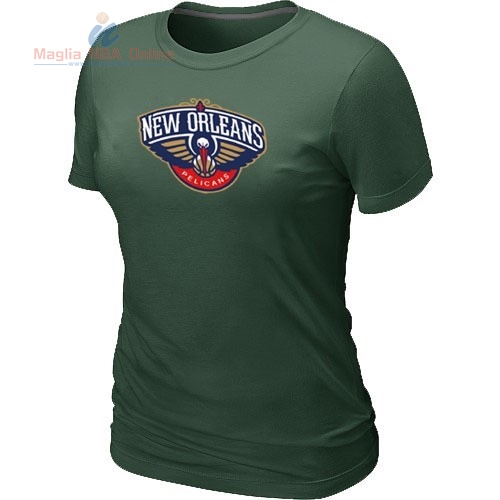 Acquista T-Shirt Donna New Orleans Pelicans Verde Scuro