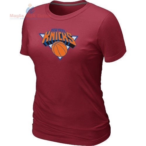 Acquista T-Shirt Donna New York Knicks Borgogna