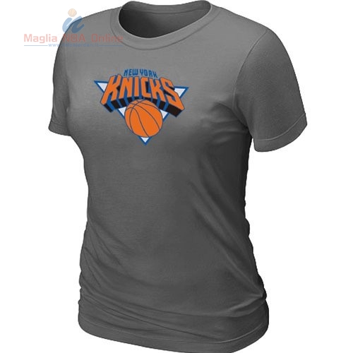 Acquista T-Shirt Donna New York Knicks Grigio Ferro