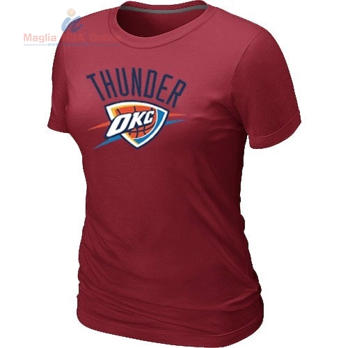 Acquista T-Shirt Donna Oklahoma City Thunder Borgogna