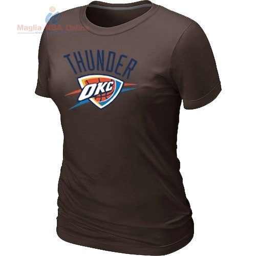 Acquista T-Shirt Donna Oklahoma City Thunder Marrone 1