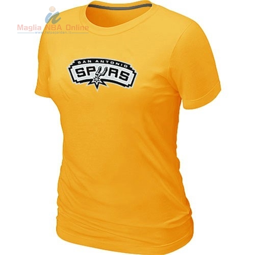Acquista T-Shirt Donna San Antonio Spurs Giallo