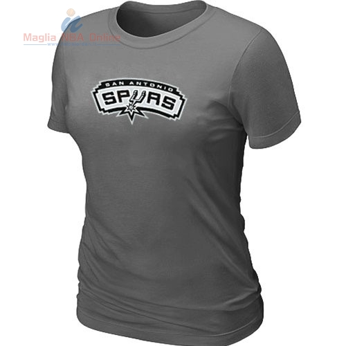 Acquista T-Shirt Donna San Antonio Spurs Grigio Ferro